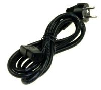 Strømledning, 2,0m (vinklet svart)