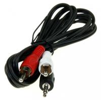 COM 3,5MM-JACK HANN/2 X PHONO HANN, STEREO 1,5M SVART
