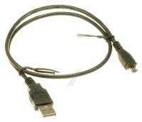 USB 2.0-KABEL, TYPE-A HANN/TYPE-B MIKRO HANN, 0,5MTR, SVART