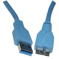 USB3.0-KABEL TYPE-A HANN/TYPE-B MICRO HANN 5,0M BLÅ