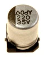 SAMSUNG 220UF35V 2402-001088 SMD-KONDENSATOR, 220UF-35V 20%, LZ, TP8.3X8.3X10MM.