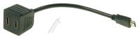HDMI HANN - 2X HDMI HUNN, 0,20M FORGYLT