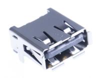 SAMSUNG 3722-003044 USB JACK/KONTAKT, 4P/1C,NI,BLK,SMD-A,A-TYPE